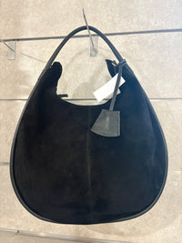 Borsa artigianale in camoscio e pelle di buccia d’arancia