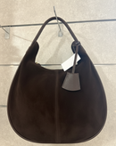 Borsa artigianale in camoscio e pelle di buccia d’arancia