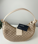 Borsa a mezzaluna Nero Giardini con logo NG