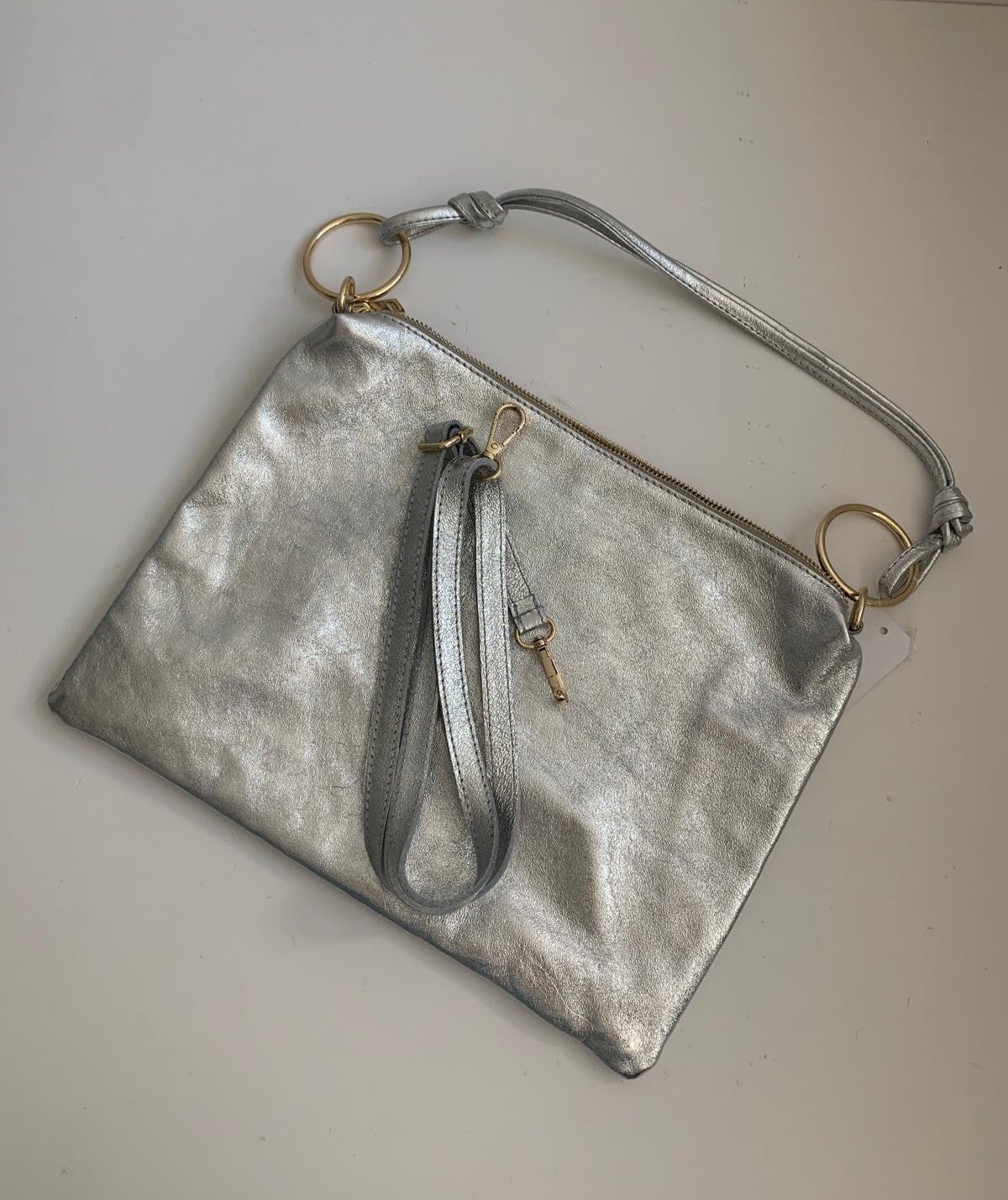 Borsa in pelle Made in Italy con doppia tracolla