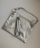 Borsa in pelle Made in Italy con doppia tracolla