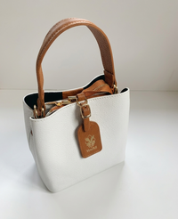 Orange peel effect leather handbag and shoulder bag