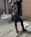 Borsa in pelle Made in Italy con doppia tracolla