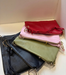 Borsa in pelle Made in Italy con doppia tracolla