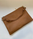 Borsa in pelle Made in Italy con doppia tracolla