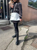 Borsa in pelle Made in Italy con doppia tracolla