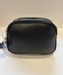 Orange peel effect leather handbag and shoulder bag