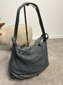 Borsa zaino toscana in pelle intrecciata