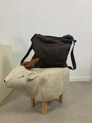 Borsa zaino toscana in pelle intrecciata