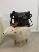 Borsa zaino toscana in pelle intrecciata