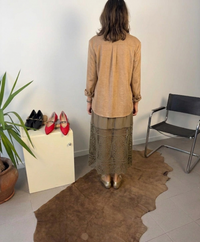 Beige eco-suede shirt