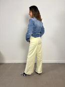 Camicia in jeans chiaro con bottoni automatici