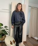 Camicia in jeans con fiocco