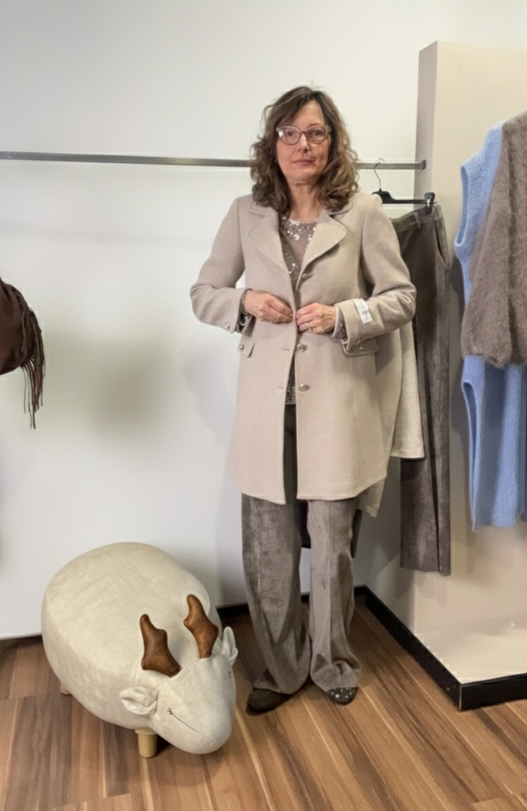 Cappotto Cascia in misto lana con bottoni