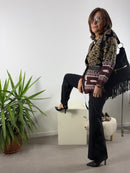 Cardigan fantasia Blue Joint con fascia grosgrain in vita