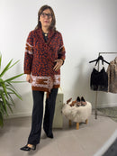 Cardigan Blue Joint fantasia con frange