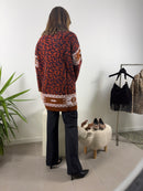 Cardigan Blue Joint fantasia con frange