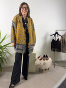 Cardigan Blue Joint fantasia con frange