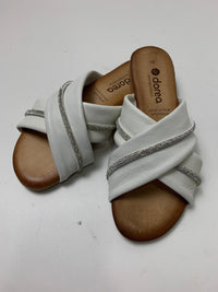 Ciabatta in nappa con strass e fasce incrociate