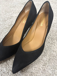 Décolleté Aurora in camoscio nero