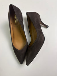 Décolleté Barbara in camoscio testa di moro