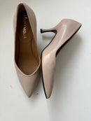 Décolleté in pelle nude con tacco 7 cm