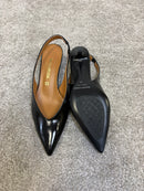 Décolleté slingback in vernice nera