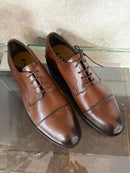 Derby uomo Exton in vitello spazzolato color legno