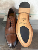 Derby uomo Exton in vitello spazzolato color legno