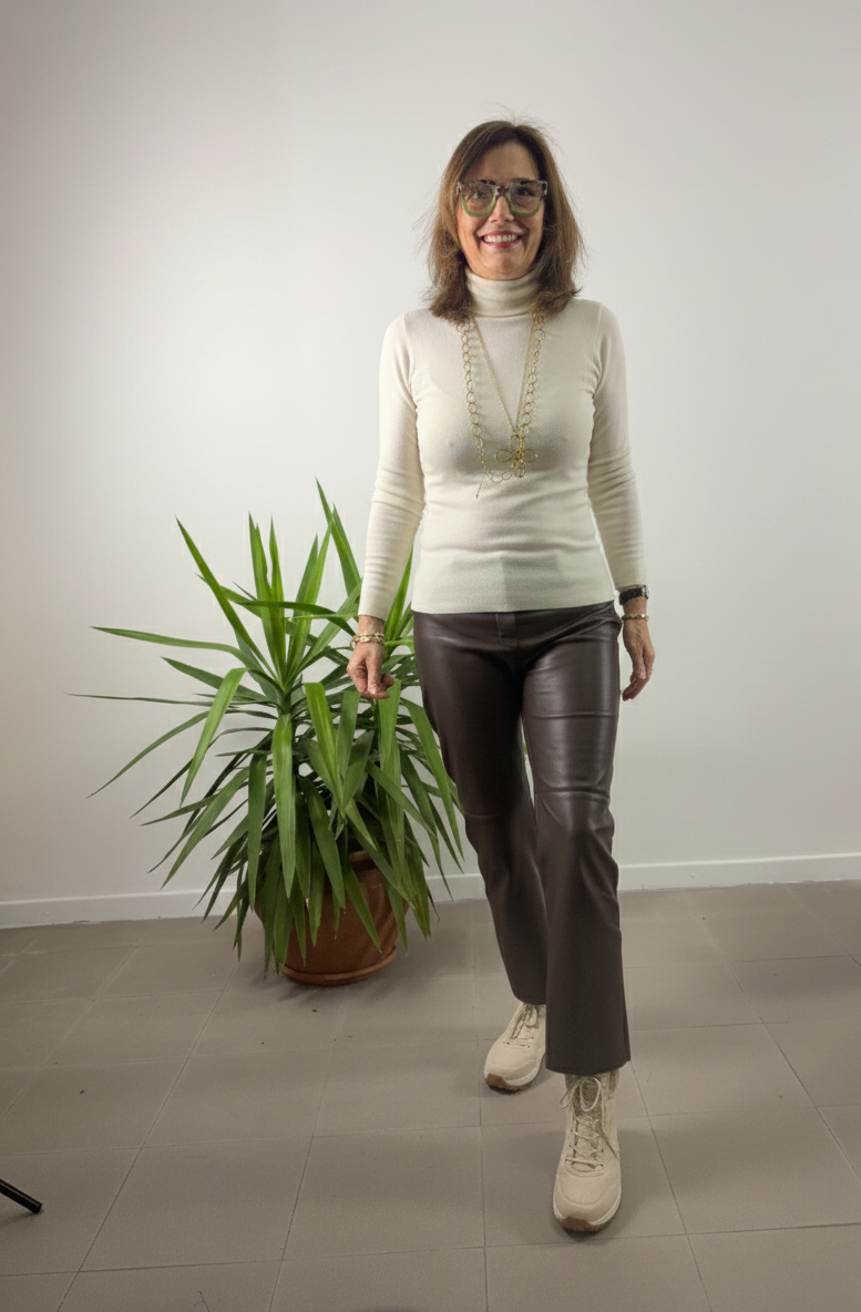 Dolcevita Blue Joint in maglia morbida