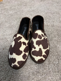 Friulana animalier in tessuto muccato con bordo in gros-grain