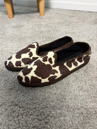 Friulana animalier in tessuto muccato con bordo in gros-grain