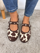 Friulana con cinturino in tessuto animalier