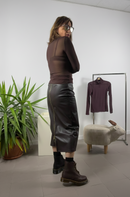 Maglia garza di cashmere a lupetto