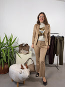 Giacca in ecodainetto a taglio lineare