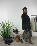 Giacca con tasche pelose