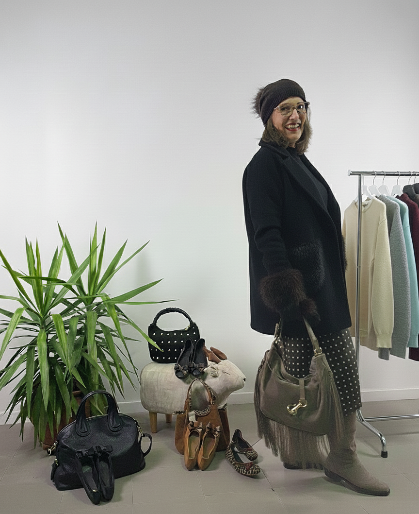 Giacca con tasche pelose