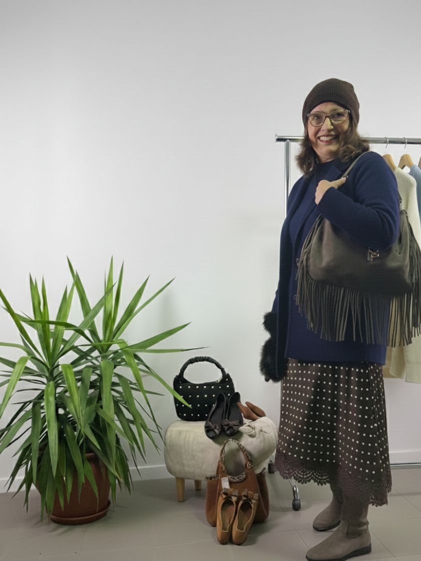 Giacca con tasche pelose