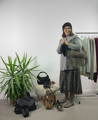 Giacca con tasche pelose