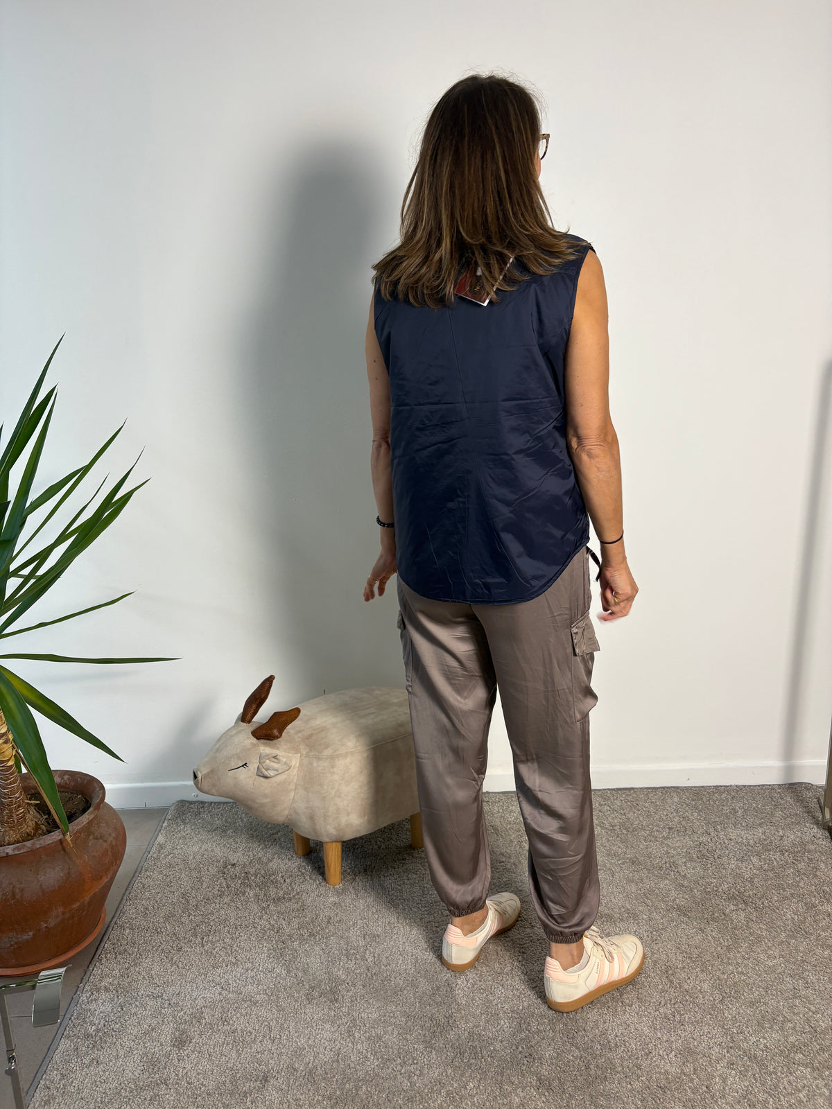 Gilet 100 g leggero con colletto e bottoni