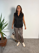 Gilet 100 g leggero con colletto e bottoni