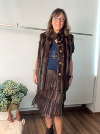 Gilet lineare in ecopelliccia
