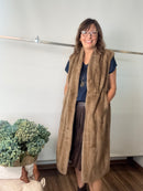 Gilet lungo in ecopelliccia