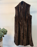 Gilet lungo in ecopelliccia