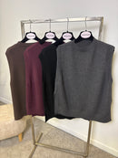Gilet in maglia a girocollo