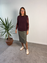 Gilet in maglia a girocollo