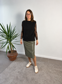 Gilet in maglia a girocollo