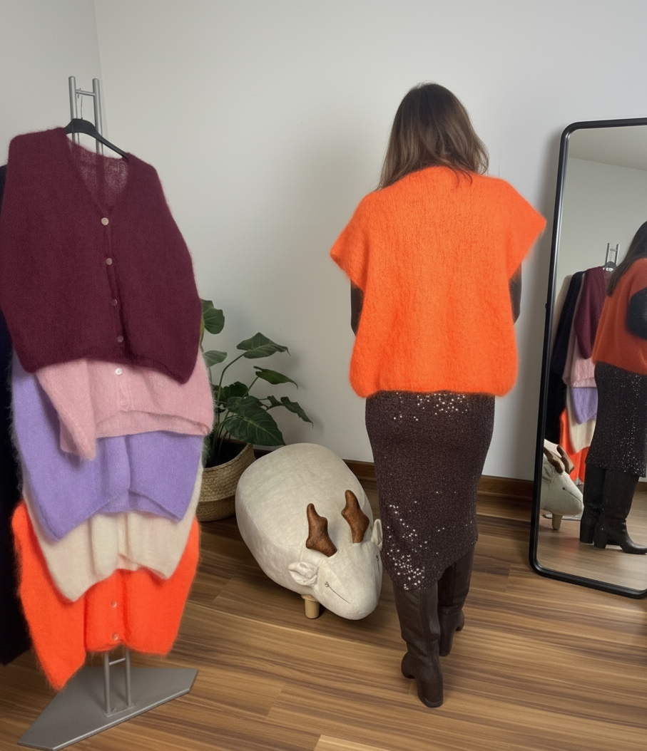 Gonna in paillettes al polpaccio