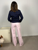 Candy pink straight-leg jeans