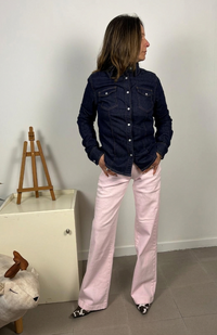 Candy pink straight-leg jeans